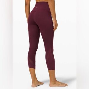 Lululemon Wunder Under High-Rise Crop 23" Updated Scallop Full-On Luxtreme, Sz 6